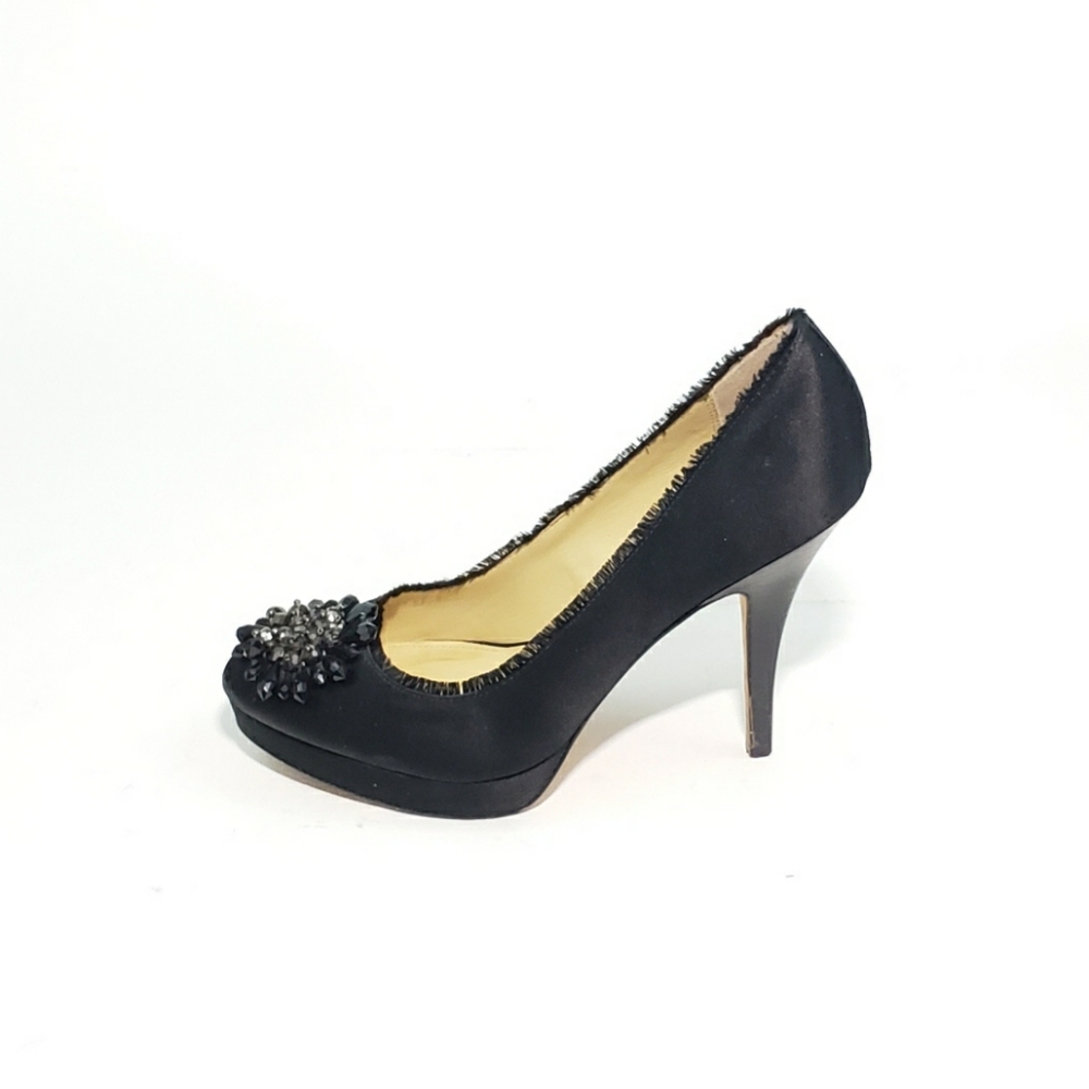 Coach Bergen Pumps Jeweled Platform Cone Heel - Picture 3 of 9